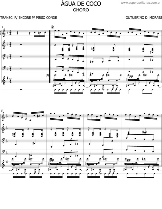 Partitura da música Água De Coco v.2