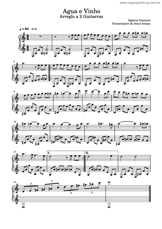 Partitura da música Agua E Vinho – Egberto Gismonti Agua_E_Vinho