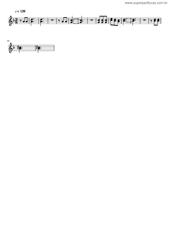 Partitura da música Agua Flauta