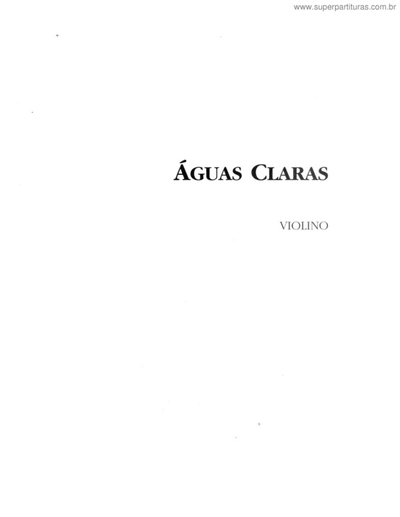 Partitura da música Águas claras v.2