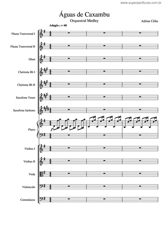 Partitura da música Águas De Caxambu