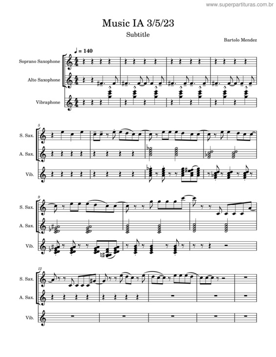 Partitura da música Aguas De Marco – Antônio Carlos Jobim Music Ia 3/6/23
