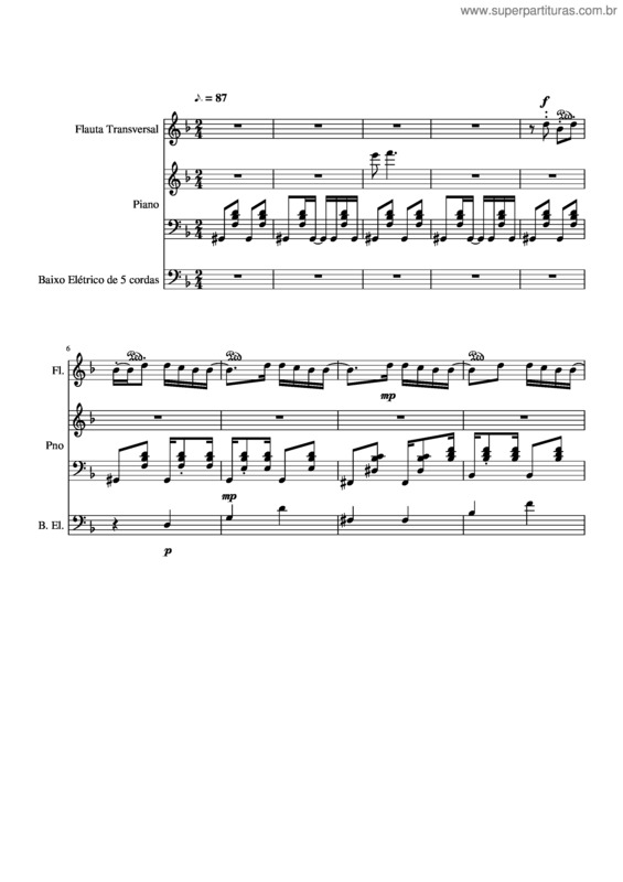 Partitura da música Aguas De Março– Com Erro