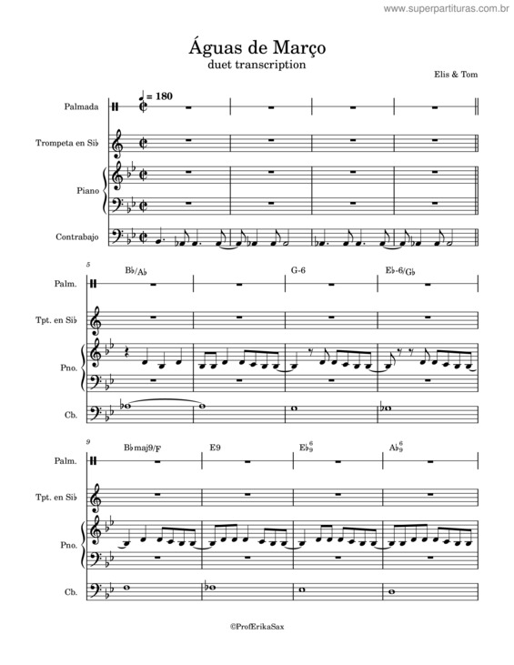 Partitura da música Águas De Março Seminario Interpretacion v.2