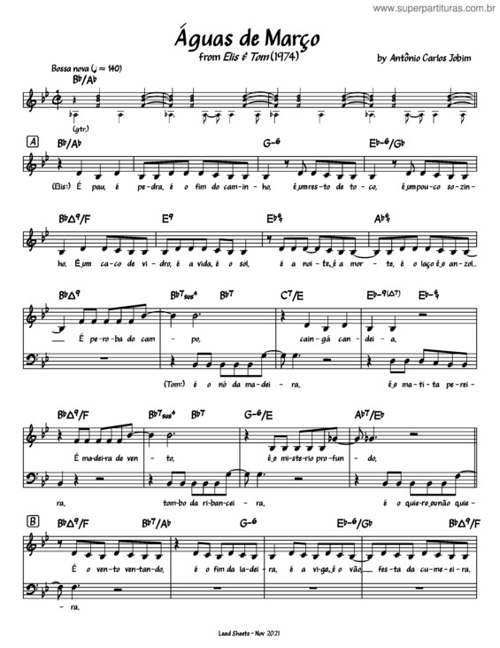 Partitura da música Aguas De Marco v.16