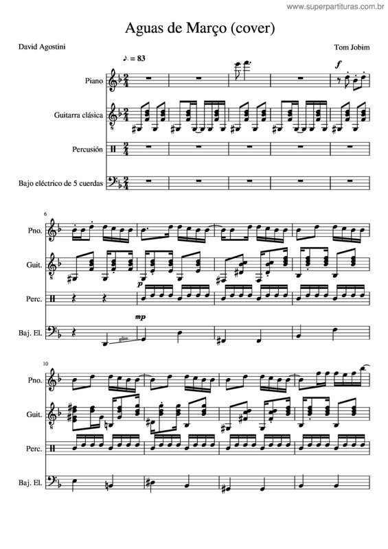 Partitura da música Aguas De Março v.17