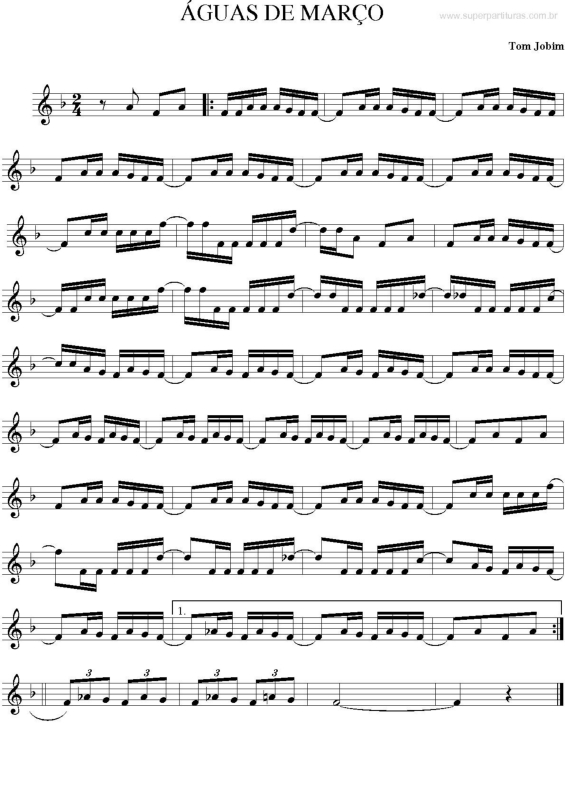 Partitura da música Águas De Março v.2