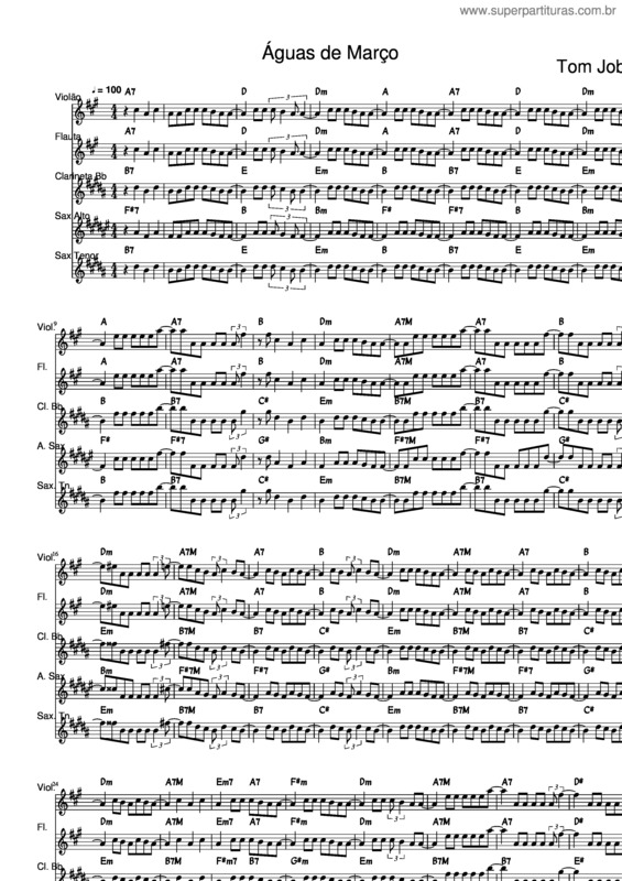 Partitura da música Águas De Março v.21