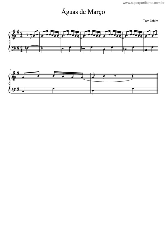 Partitura da música Águas De Março v.23