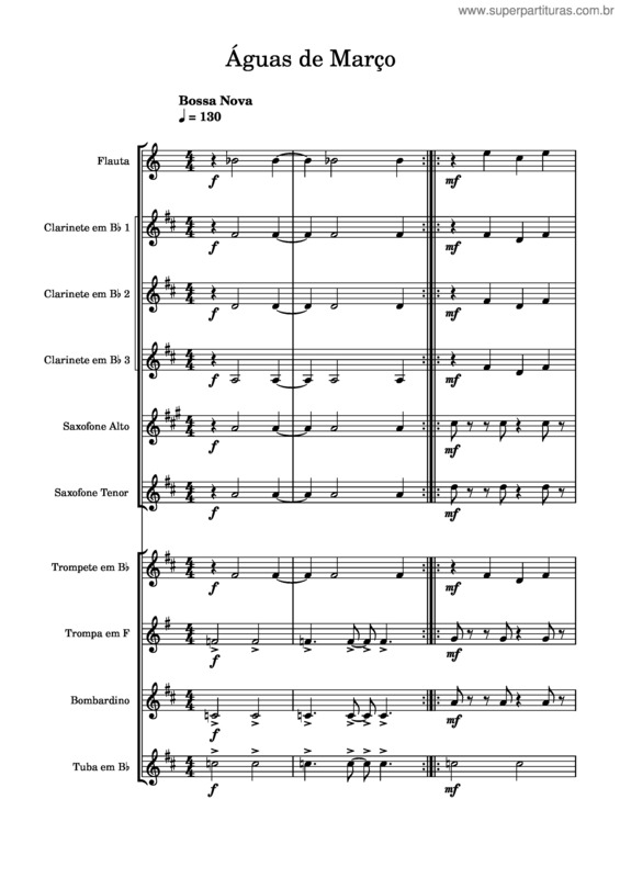 Partitura da música Águas De Março v.24