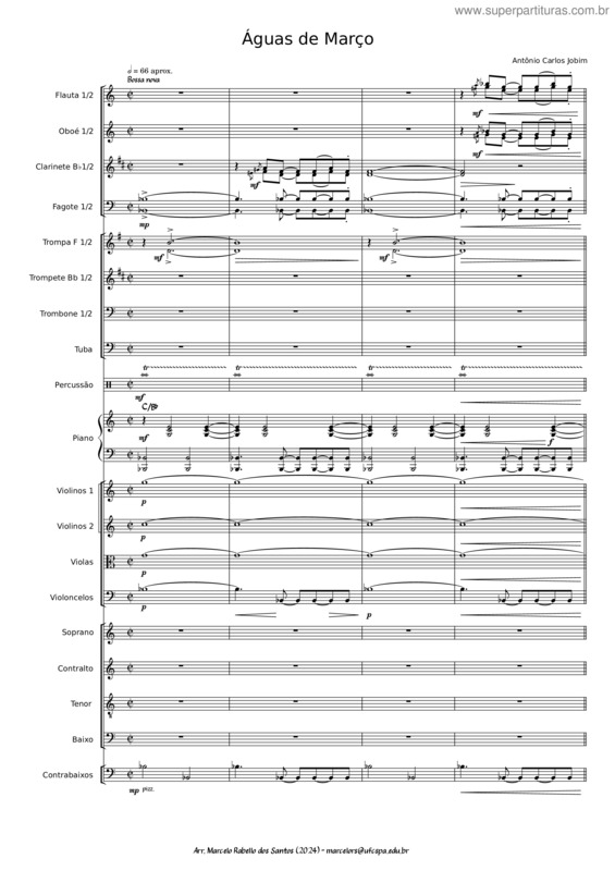 Partitura da música Águas De Março v.26