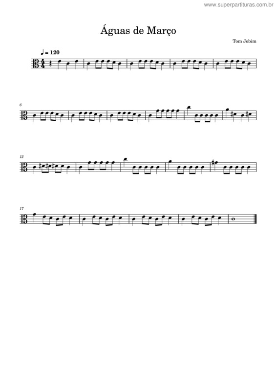Partitura da música Águas De Março v.30