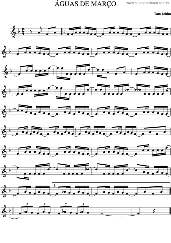 Partitura da música Águas De Março v.7