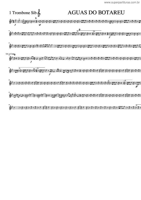 Partitura da música Aguas Do Botareu
