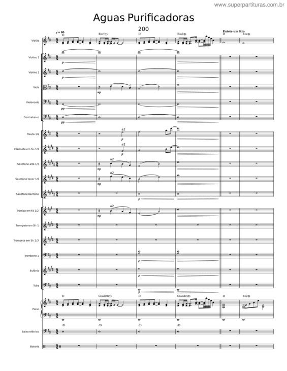 Partitura da música Aguas Purificadoras v.11