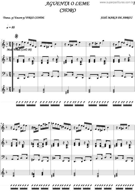 Partitura da música Aguenta O Leme v.5