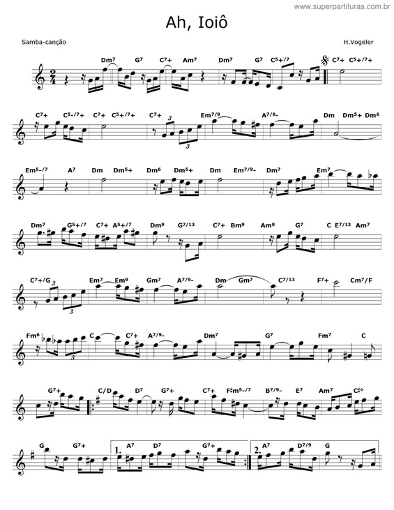 Partitura da música Ah, Ioiô v.3