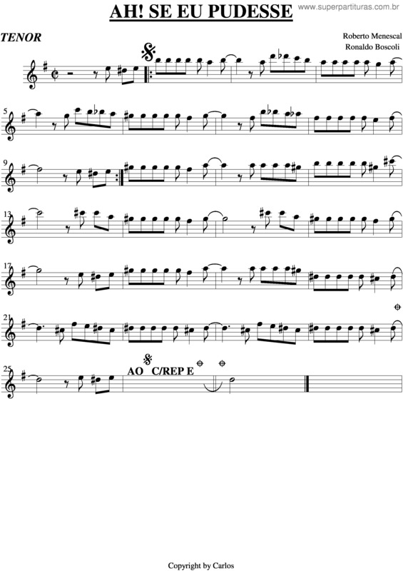 Partitura da música Ah! Se Eu Soubesse