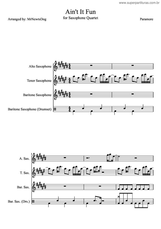 Partitura da música Ain`t it Fun