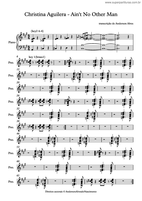 Partitura da música Ain`t No Other Man