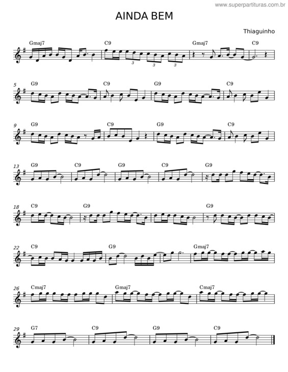 Partitura da música Ainda Bem v.31