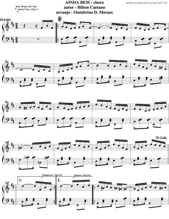 Partitura da música Ainda Bem v.6