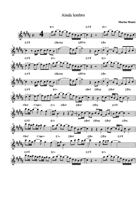 Partitura da música Ainda Lembro v.3