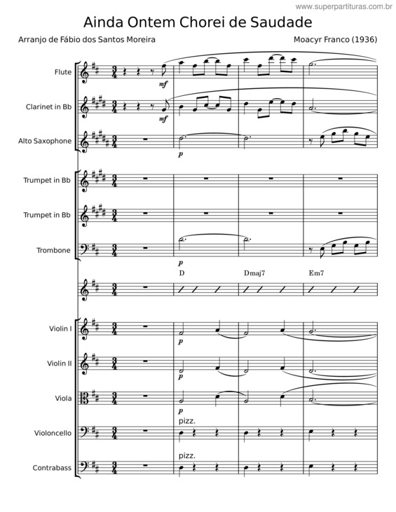 Partitura da música Ainda Ontem Chorei De Saudade v.10