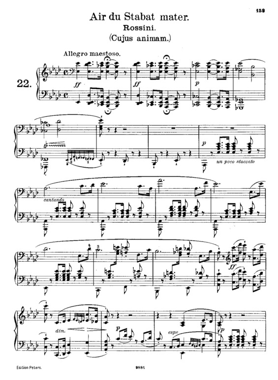 Partitura da música Air Du Stabat Mater (Rossini)