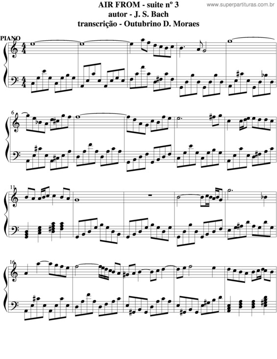 Partitura da música Air From v.2