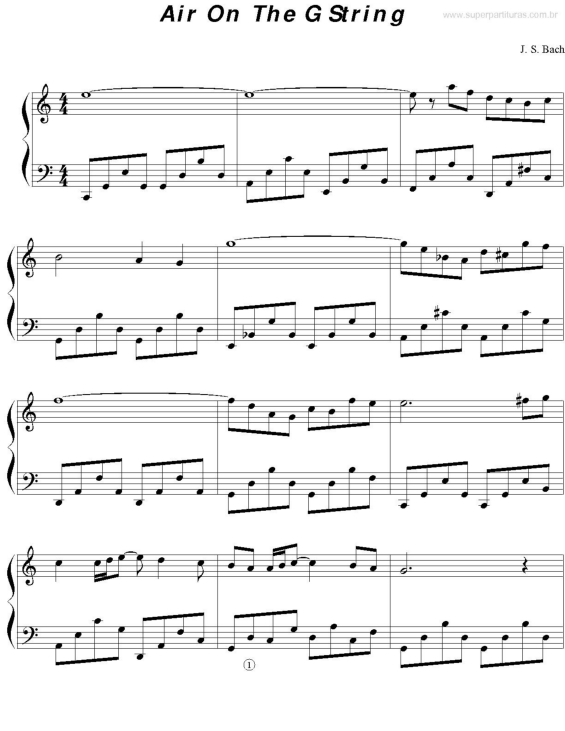 Partitura da música Air on the G String v.2