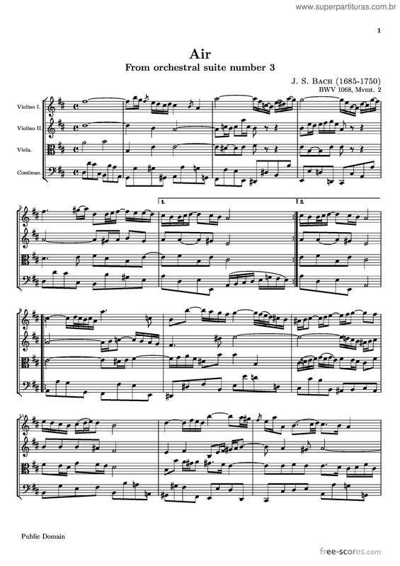 Partitura da música Air v.4