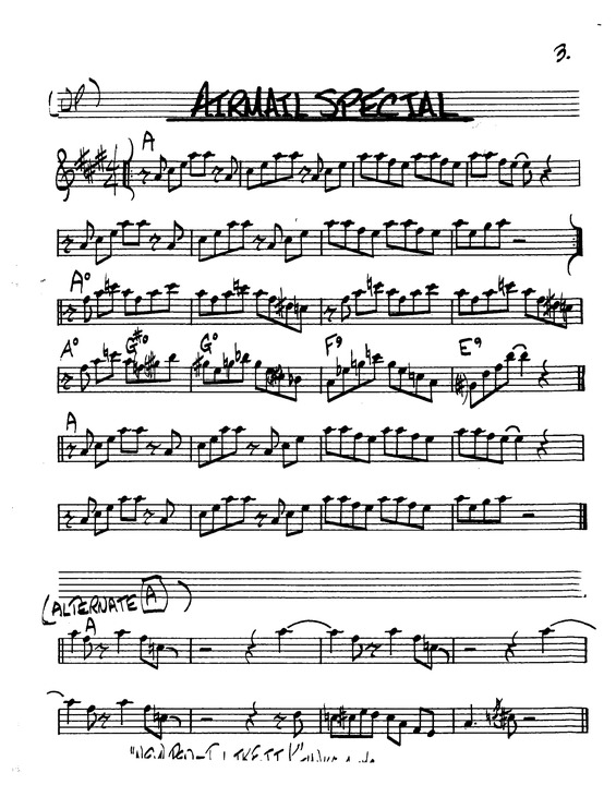 Partitura da música Airmail Special