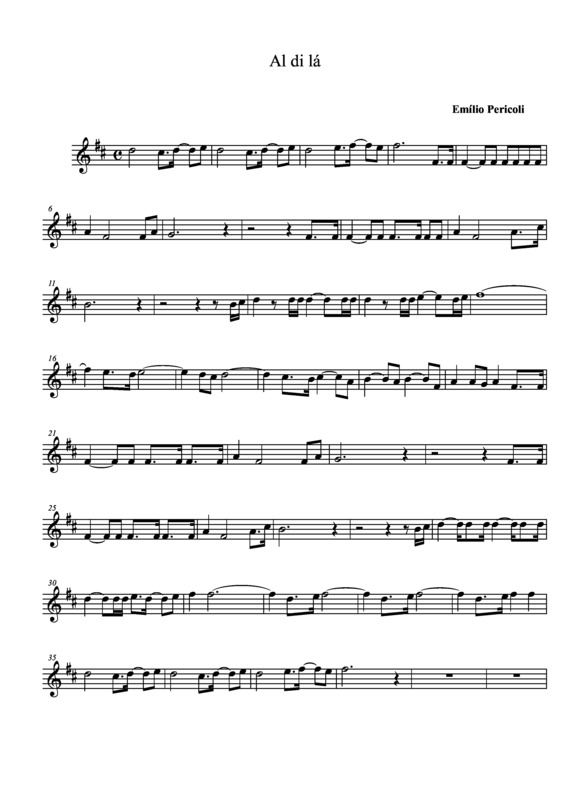 Partitura da música Al di La v.8