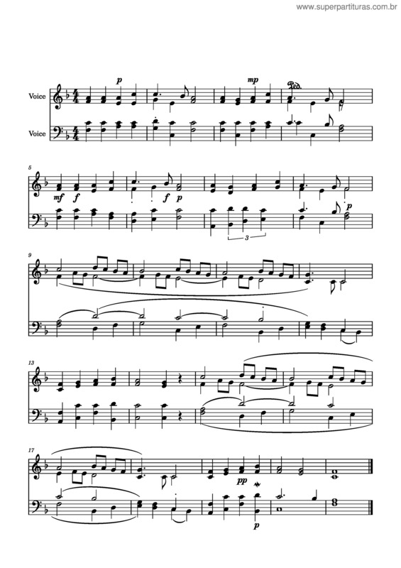Partitura da música Al Mundo Paz – Unknown Author