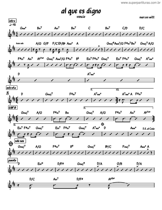 Partitura da música Al Que Es Digno v.2