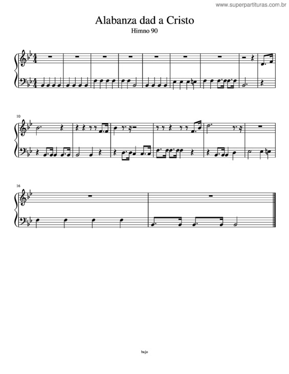 Partitura da música Alabanza Dad A Cristo