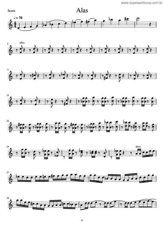 Partitura da música Alas 70