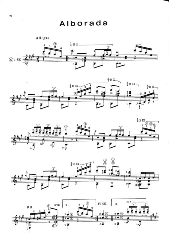 Partitura da música Alborada v.2