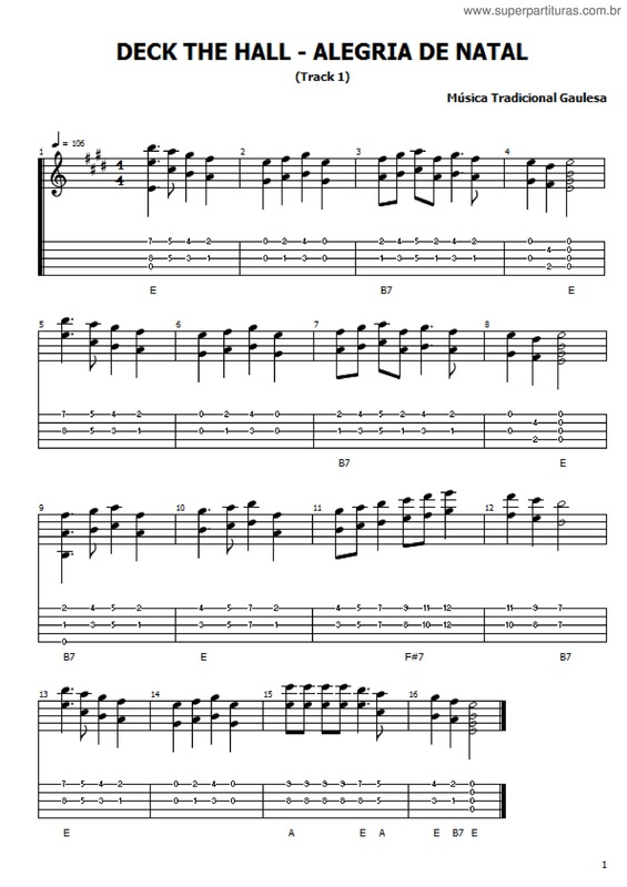 Partitura da música Alegria De Natal