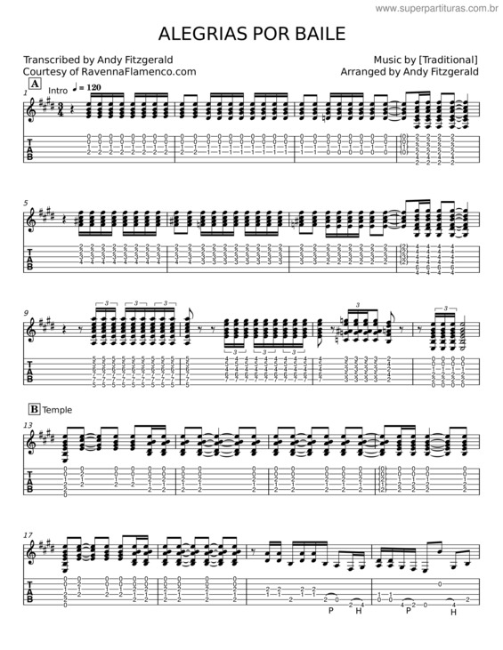 Partitura da música Alegrias Por Baile