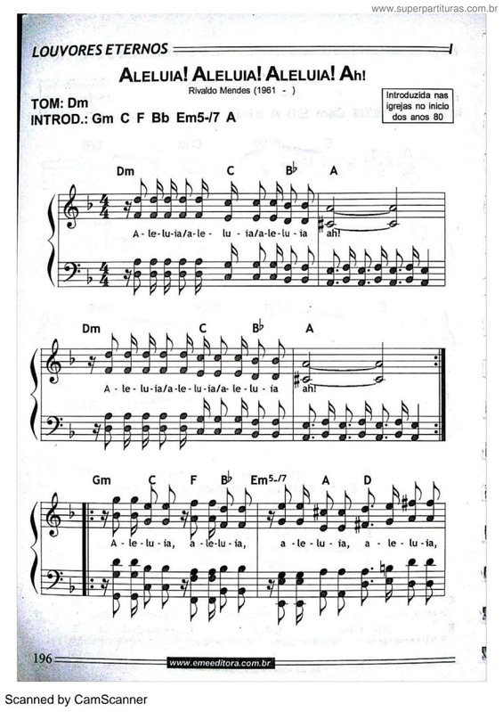 Partitura da música Aleluia! Aleluia! Aleluia! Ah