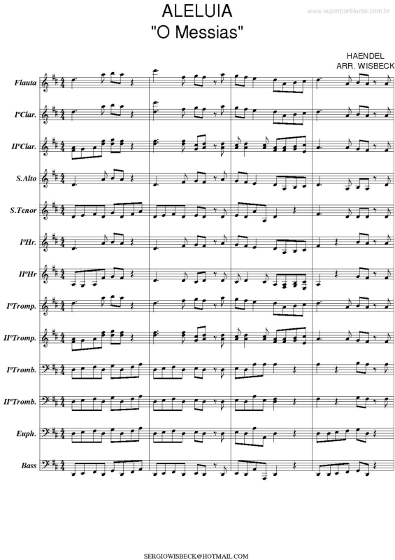 Partitura da música Aleluia (O Messias) v.3