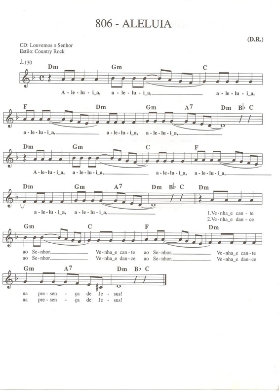 Partitura da música Aleluia 37