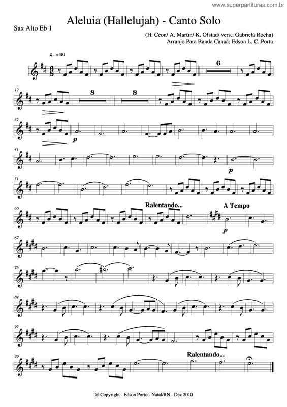 Deslizes - Fagner - Partitura para Saxofone Alto (Eb)