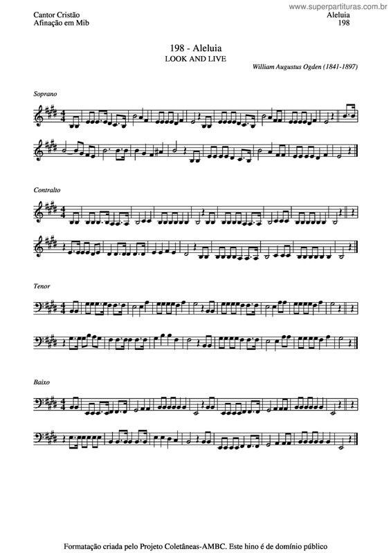 Partitura da música Aleluia v.27