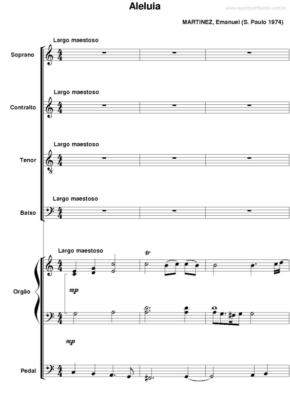 Partitura da música Aleluia v.3