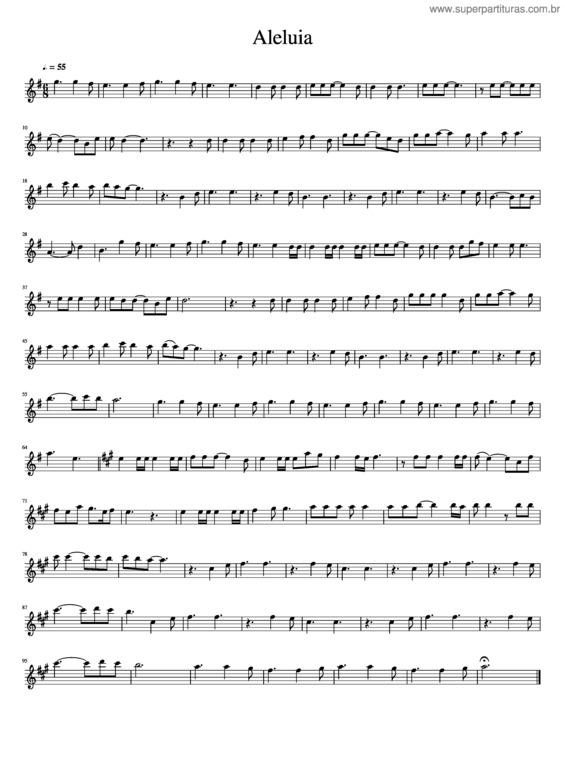 Partitura da música Aleluia v.37