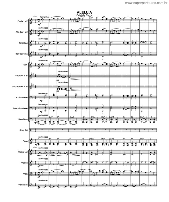 Partitura da música Aleluia v.8