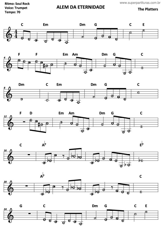 Partitura da música Além Da Eternidade v.2